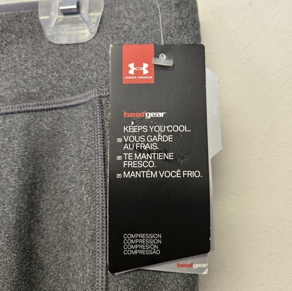 Under Armour Heat Gear Compression High Rise Capri Leggings Gray XS - Picture 7 of 11